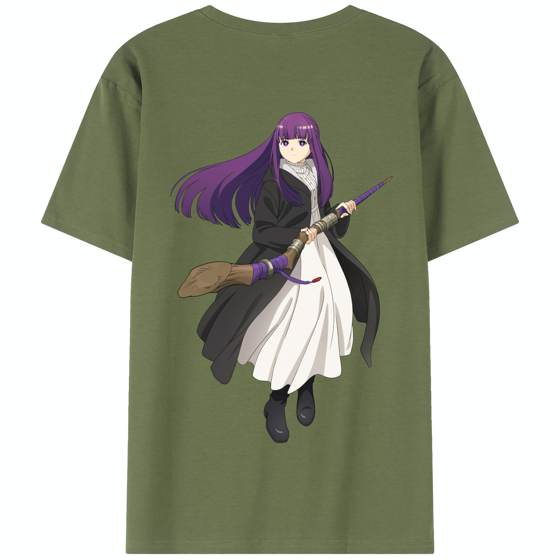 （画像用） 葬送のフリーレン Frieren 綿100％半袖Tシャツ（背面プリント）